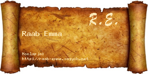 Raab Emma névjegykártya